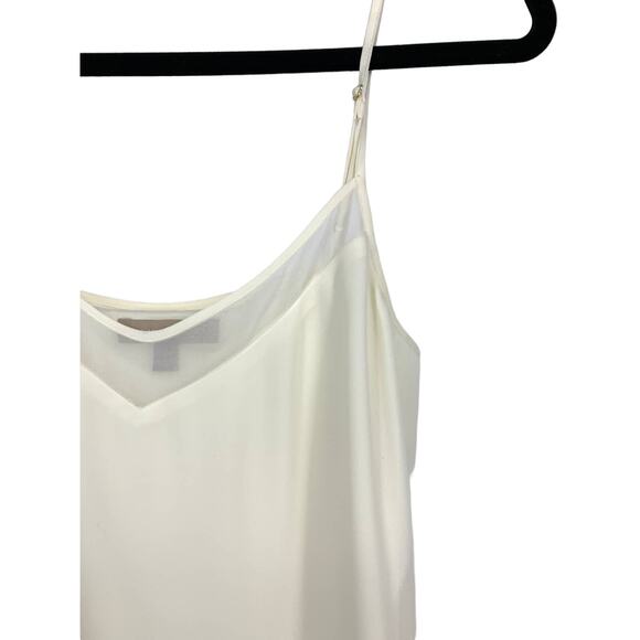 Banana Republic Top Women's Size 6 Cream Mesh Trimmed Cami Top *FLAW - Picture 2 of 5